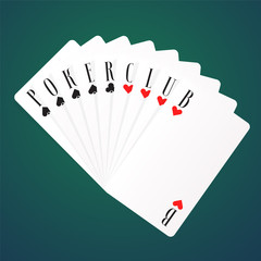 Poker night vector logo, icon