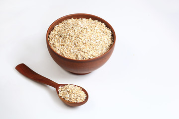 oatmeal   on white background
