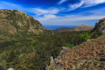 Lovely Mountains of Sicily. Late Spring early Summer Landscape in the Madonie hills of the island