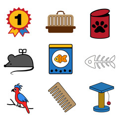 pets icon set
