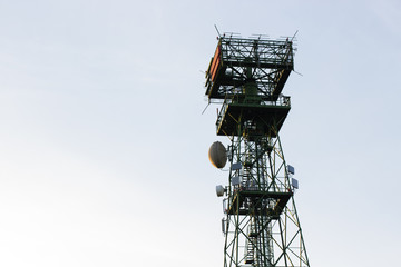 Fototapeta na wymiar telecommunications and tv antenna