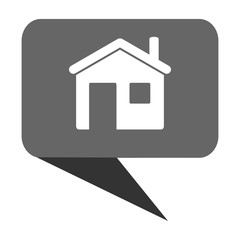 House modern design vector bubble web icon on white background.