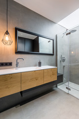 Bedroom with walk in shower
