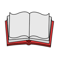 Opened book over white background vector illustration