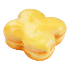 Yellow donut isolated