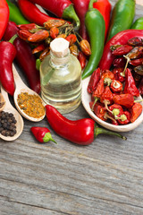 chili pepper, Various spices frame, room for text  