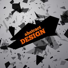 Abstract polygon explosion background for business presentation.