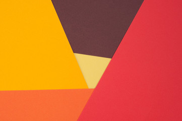 Abstraction from colored cardboard. Composed paper like a material design