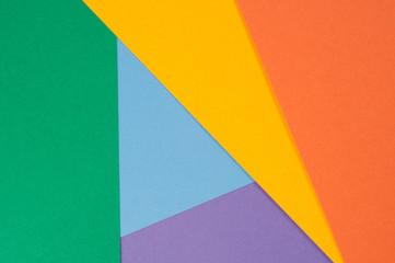 Abstraction from colored cardboard. Composed paper like a material design