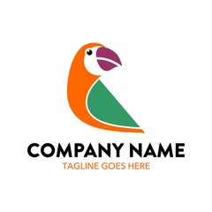 Unique Parrot Logo Template
