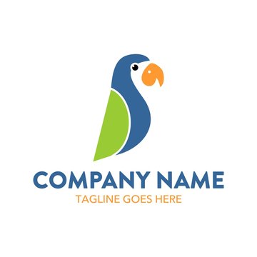 Unique Parrot Logo Template