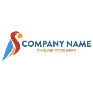 Unique Parrot Logo Template
