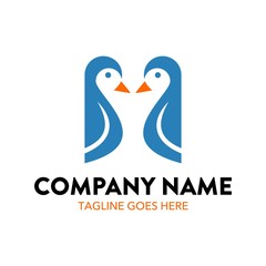Unique Penguin Logo 