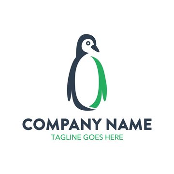 Unique Penguin Logo 
