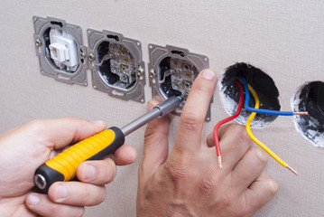 installation of electrical sockets