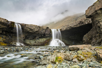 Obraz premium Twin Skutafoss waterfalls in Eastern Iceland
