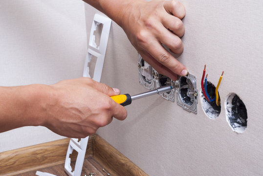 installation of electrical sockets