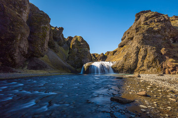 Naklejka premium Stjornarfoss waterfall in Southern Iceland