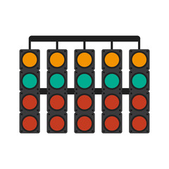 racer traffic light flat vector design illustration icon graphic