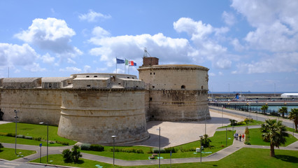 View on the Forte Michelangelo in Civitavecchia,   Italy.