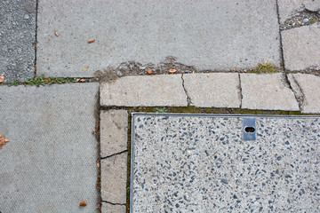 A dirty concrete sidewalk texture