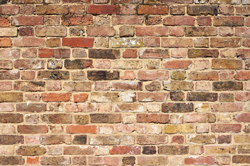 Background of red brick wall pattern
