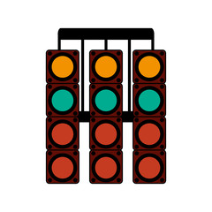 racer traffic light flat vector design illustration icon graphic