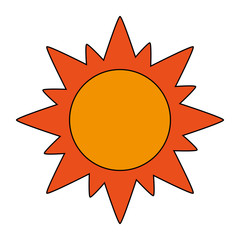 sun flat illustration vector design graphic icon