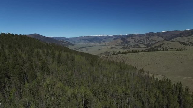 Multiple 4K Aerial Drone Views of Colorado Forest, Mountains (Forward and Backward)