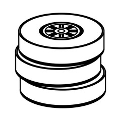 tirescar race illustration icon vector graphic design