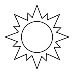 sun silhouette  illustration vector design graphic icon