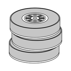 tirescar race illustration icon vector graphic design