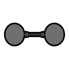 dumbbells sport gym flat icon vector design illustration graphic