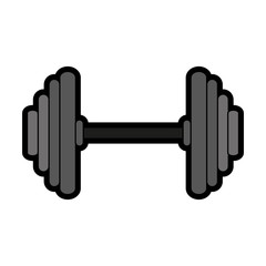 dumbbells sport gym flat icon vector design illustration graphic