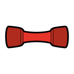 dumbbells sport gym flat icon vector design illustration graphic