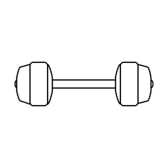 dumbbells sport gym flat icon vector design illustration graphic