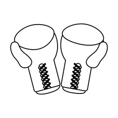 boxing gloves sport flat icon vector design graphic illustration