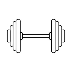 dumbbells sport gym flat icon vector design illustration graphic