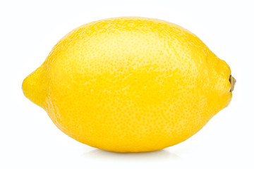 Whole lemon on white background, clipping path, isolated on white background, isolated