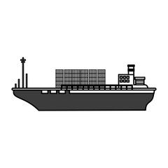 boat transport commodity illustration flat vector icon design graphic