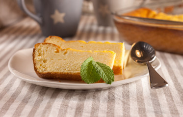 appetizing cottage cheese casserole and cups