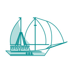 boat tourist illustration icon vector design graphic shadow