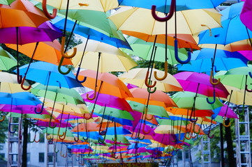 Rainbow of umbrella 