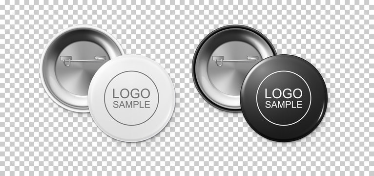 Empty Pin Badge Template Stock Illustration - Download Image Now