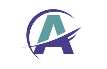 A Global Swoosh Letter Logo