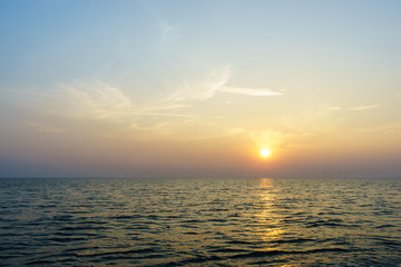 The beautiful sea with sunrise