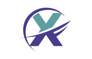 X Global Swoosh Letter Logo