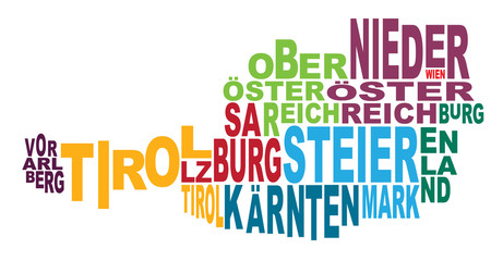 States of Austria word cloud