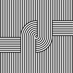 Abstract black and white stripe line background