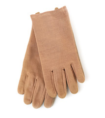 Military gloves on white background